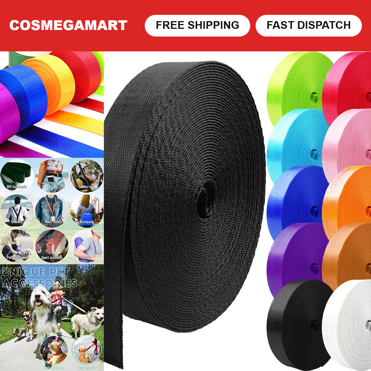 10 Yards Nylon Webbing 1 10 Yards Nylon Webbing 1