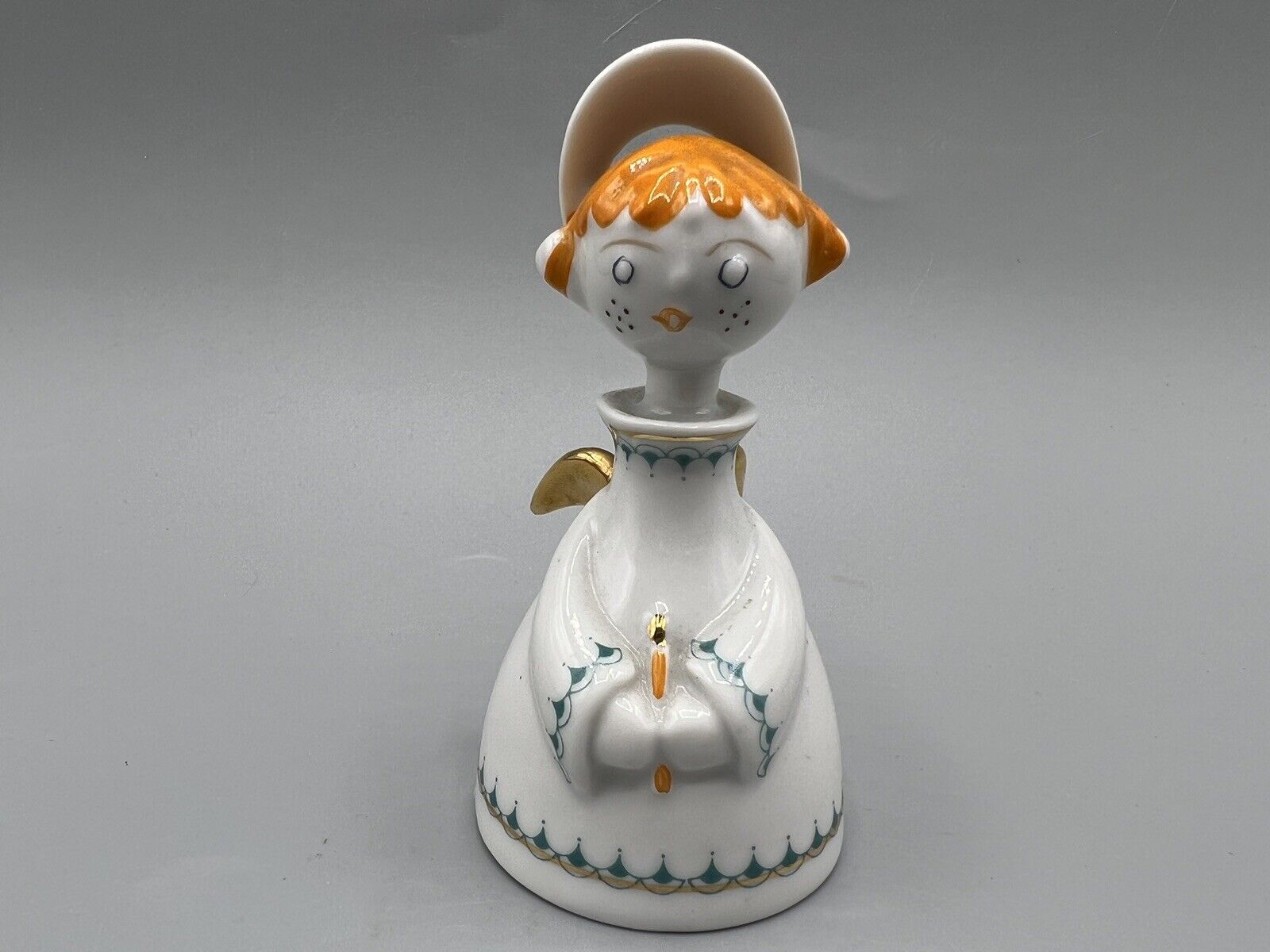 Vintage Hollohaza Hungary Porcelain Angel #29.  3.5”