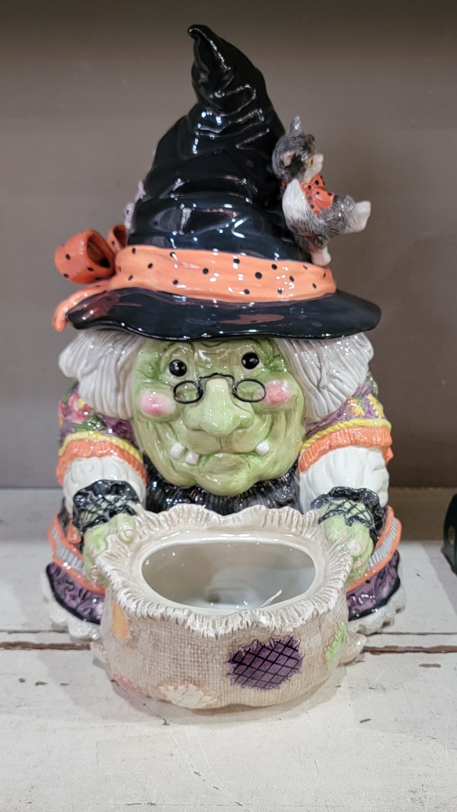FITZ AND FLOYD Signature Collection “WITCH” COOKIE JAR – HALLOWEEN PIECE FITZ AND FLOYD Signature Collection “WITCH” COOKIE JAR – HALLOWEEN PIECE