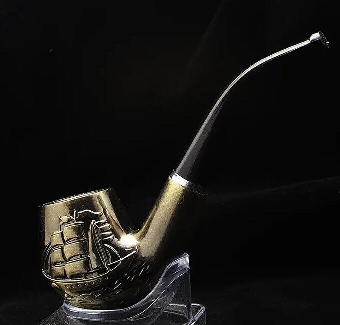 Smoking Pipe Bronze Nautical Ship No Stand, For Tobacco Or…