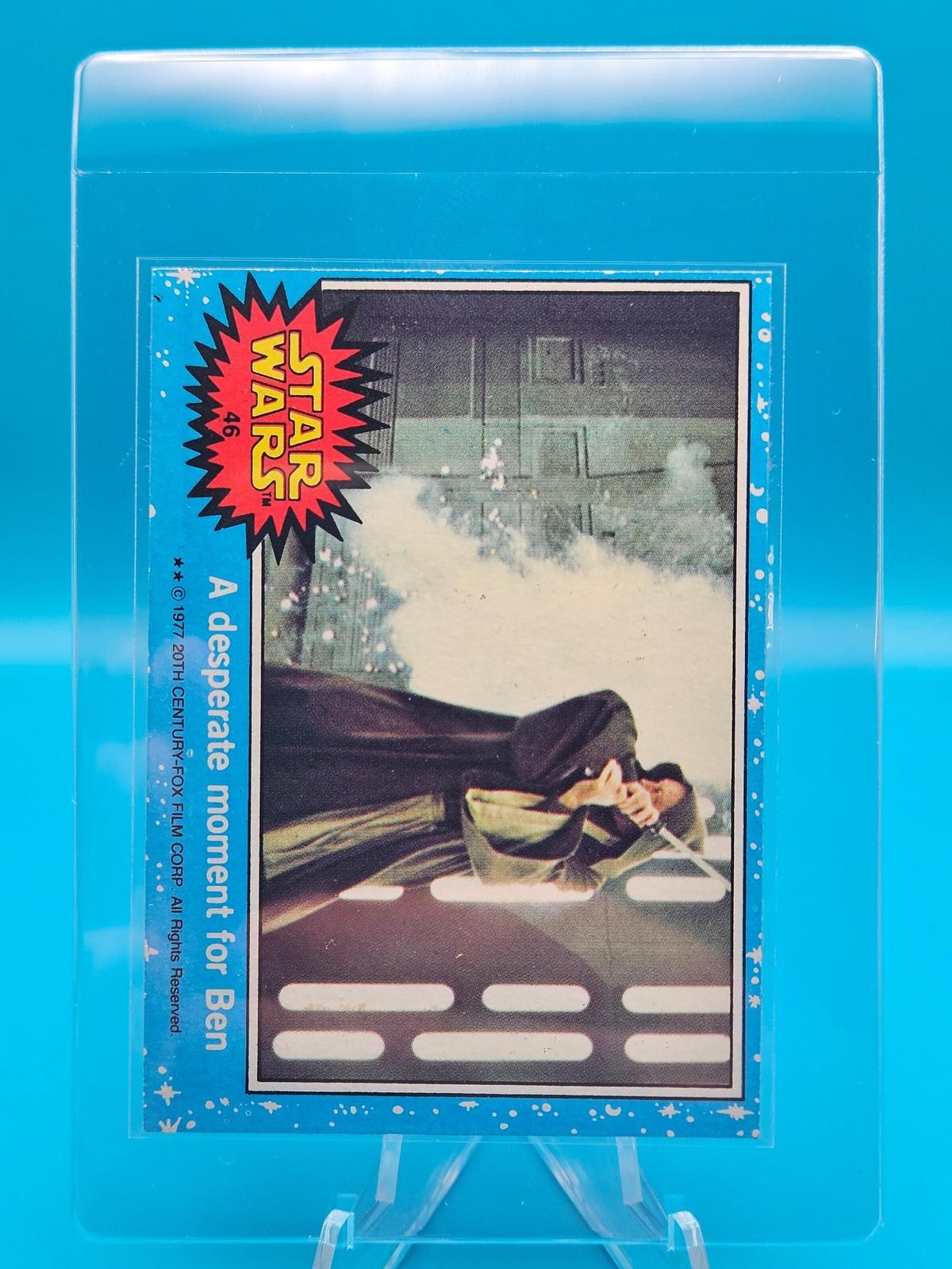 1977 Topps Star Wars #46 A desperate moment for Ben
