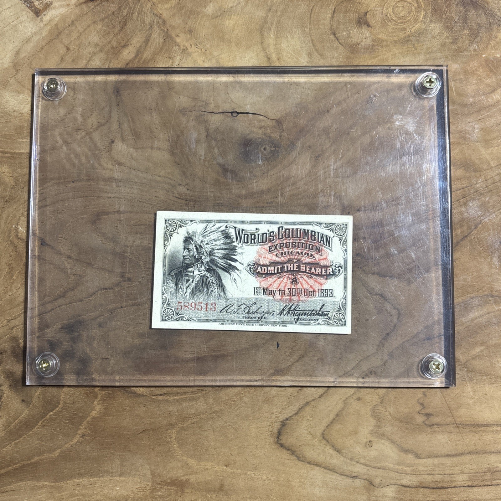 1893 World’s Columbian Exposition/Chicago World’s Fair Admission Ticket 1893 World’s Columbian Exposition/Chicago World’s Fair Admission Ticket