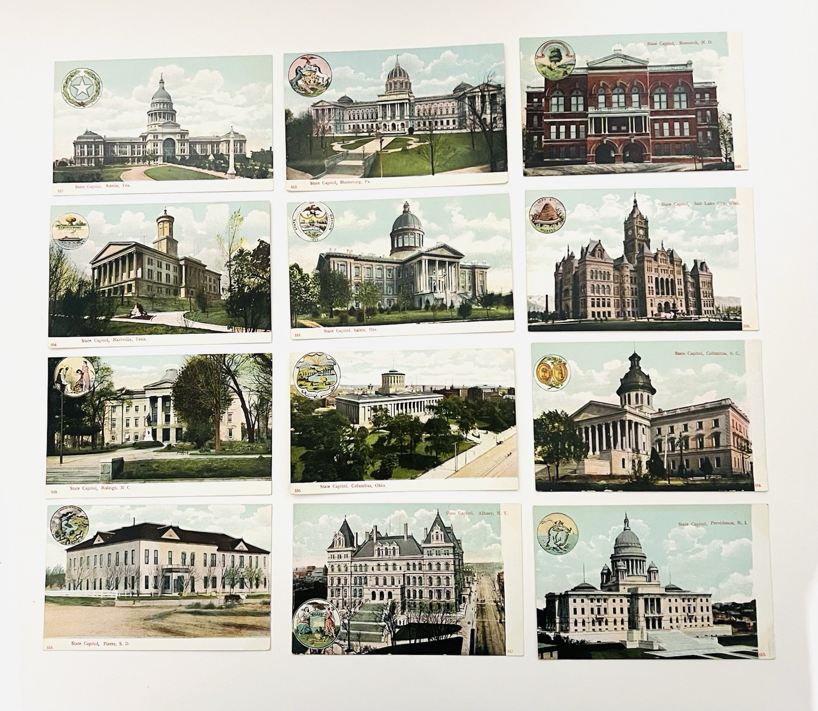 Vtg State Capitol Postcards C. E. Wheelock & Co. Made in Germany Early 1900s Vtg State Capitol Postcards C. E. Wheelock & Co. Made in Germany Early 1900s