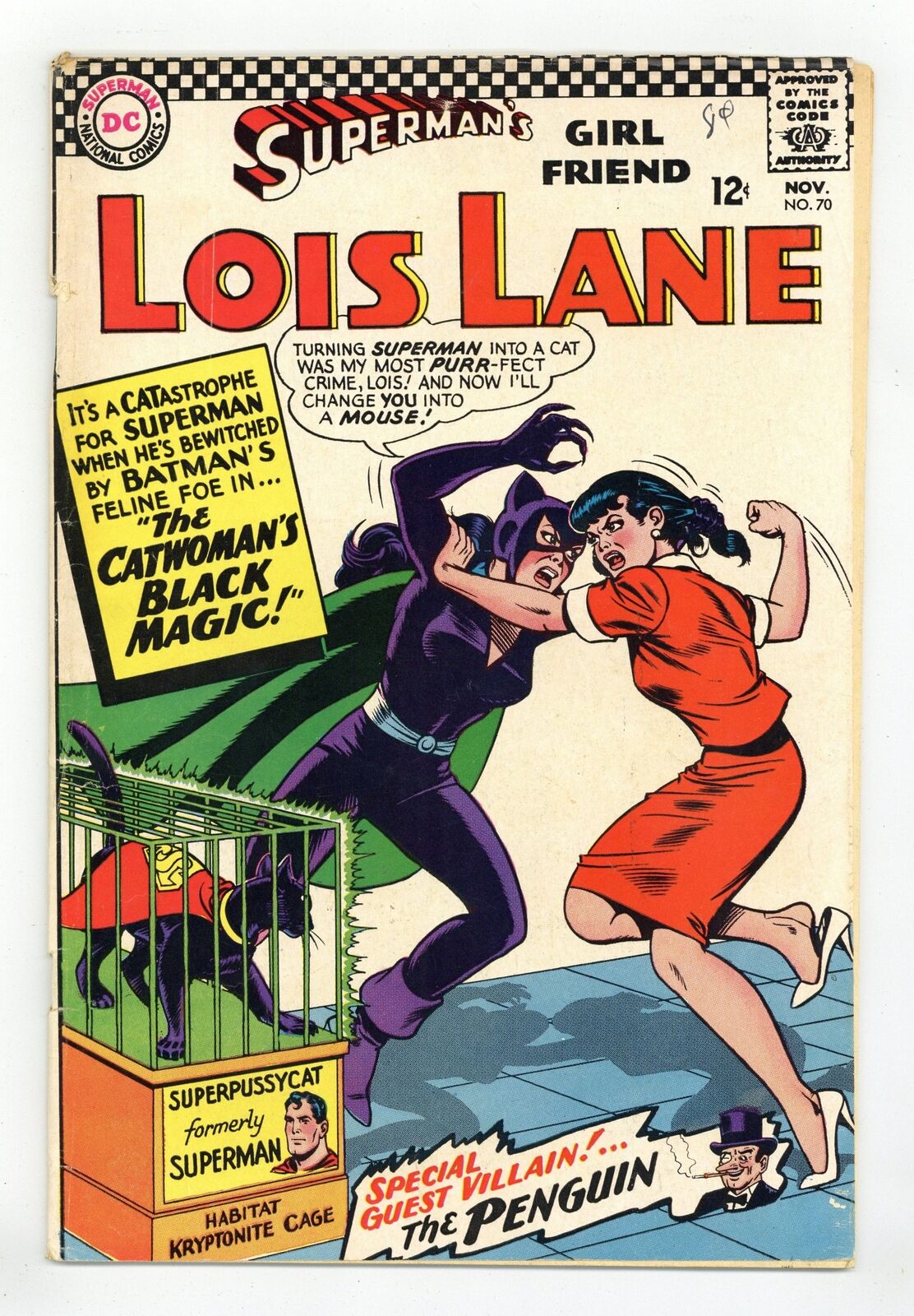 Superman's Girlfriend Lois Lane #70 GD/VG 3.0 1966 1st SA app. Catwoman