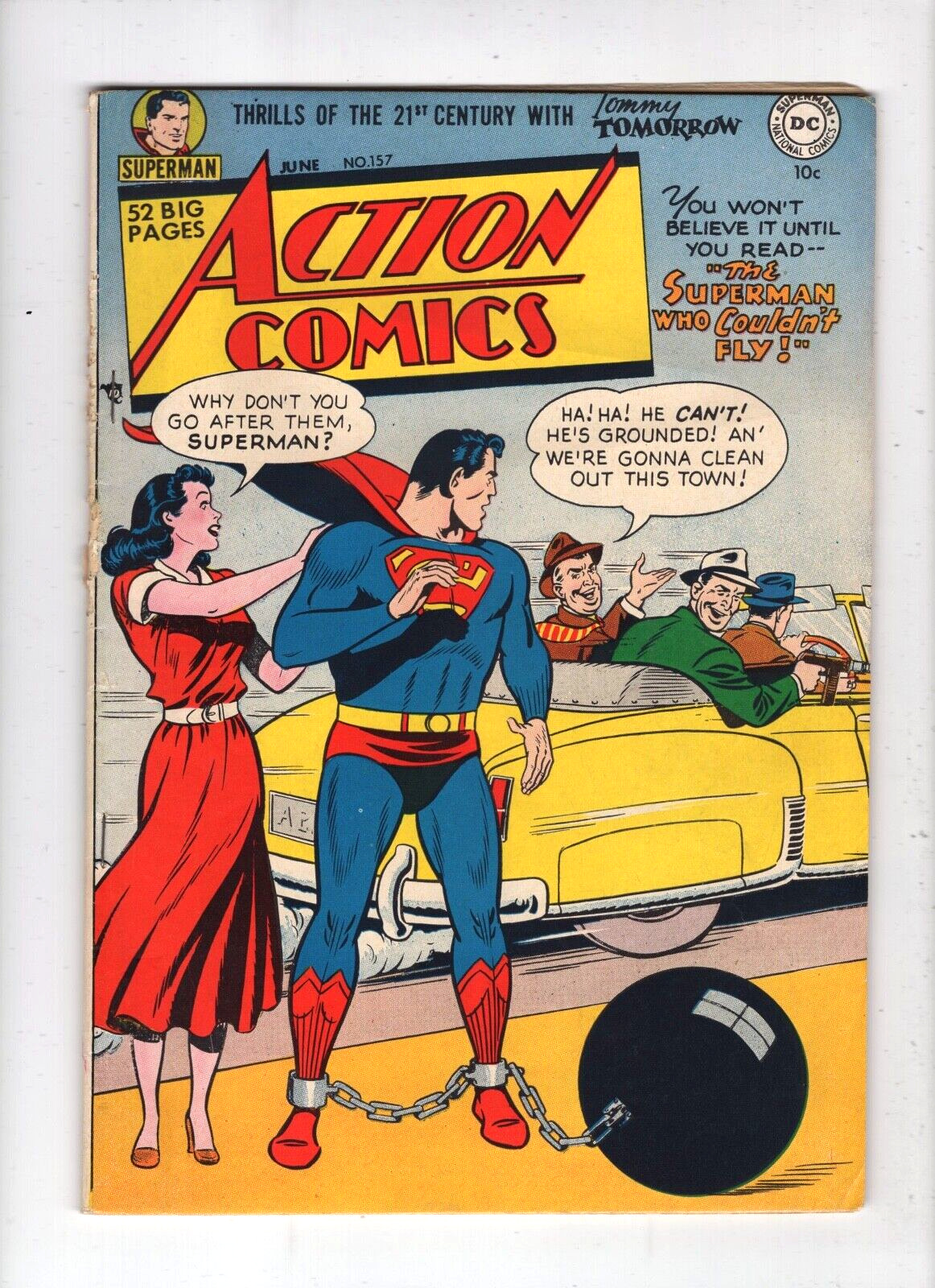 1951 Action Comics Superman #157 June The Superman Who Couldn\'t Fly 