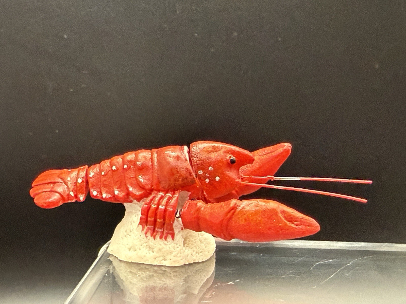 Vintage Articulated Red Lobster Figurine Jointed Moving Flexible Nautical Decor
