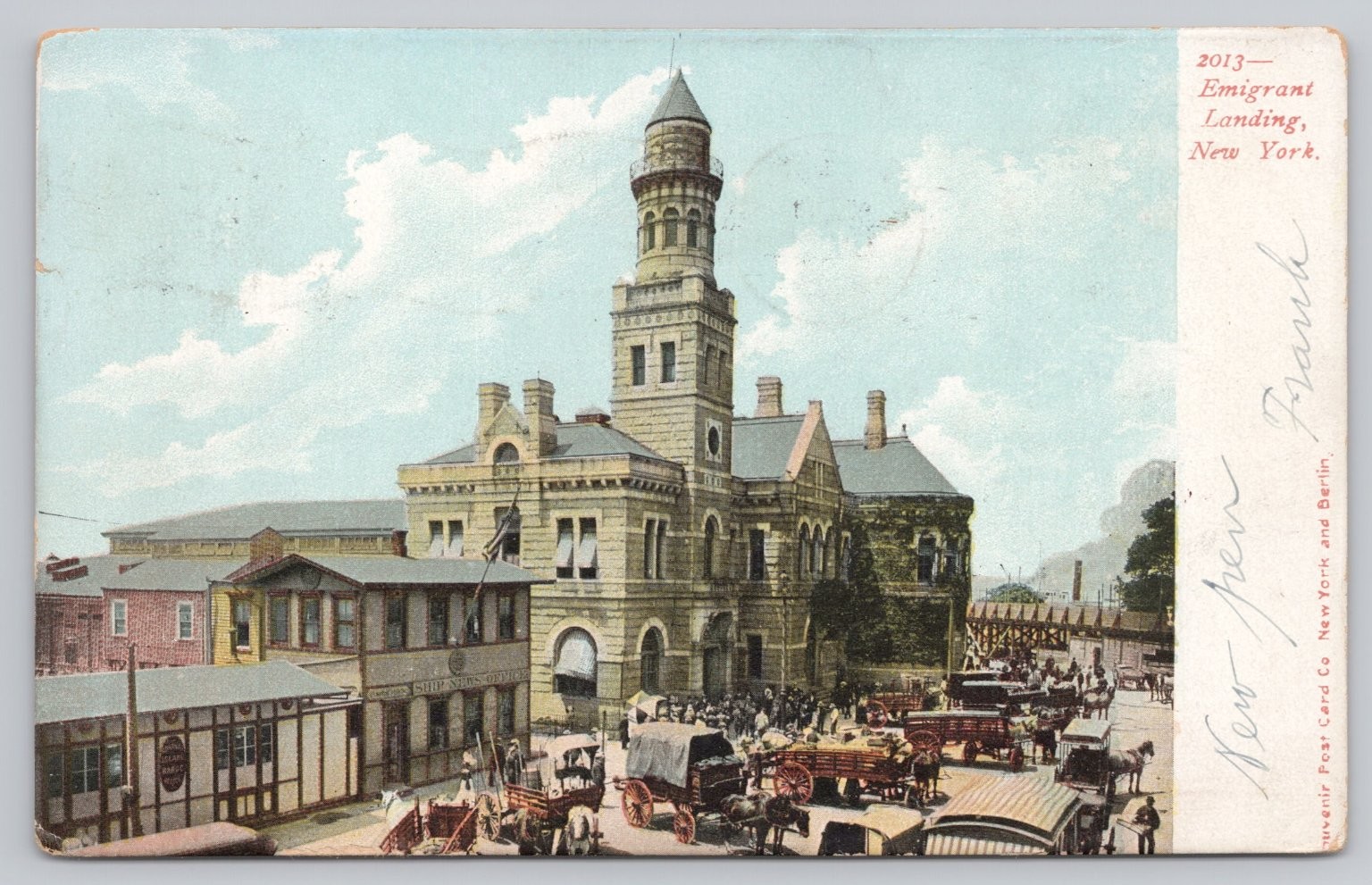 1905 Emigrant Landing New York City Postcard Souvenir Post Card Co