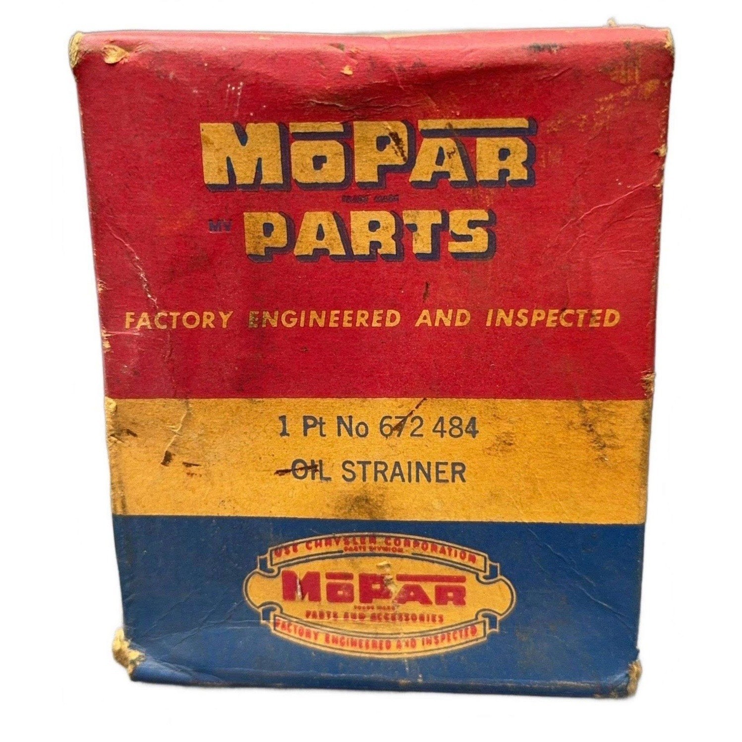 Vintage Mopar Chrysler Oil Strainer Part 672484 NOS with Original Box