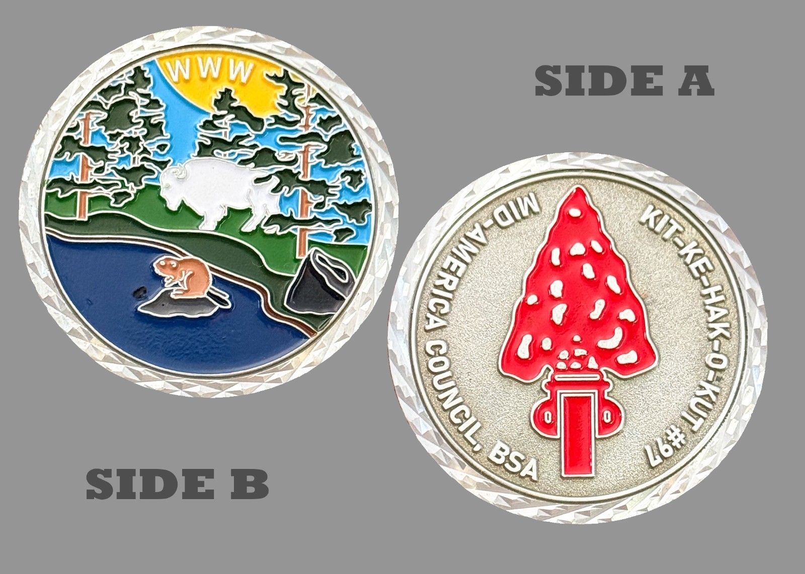 Kit-Ke-Hak-O-Kut Lodge #97 Mid-America Council BSA Challenge Coin  1#35