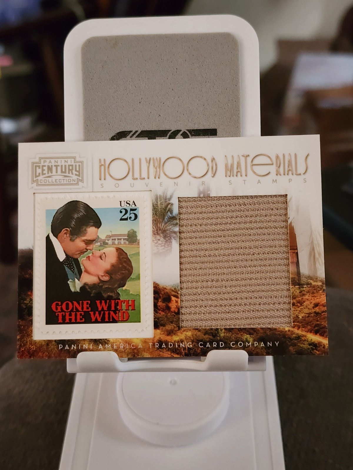 2010 Panini Hollywood Materials Gone with the Wind Stamp Clark Gable Swatch /25