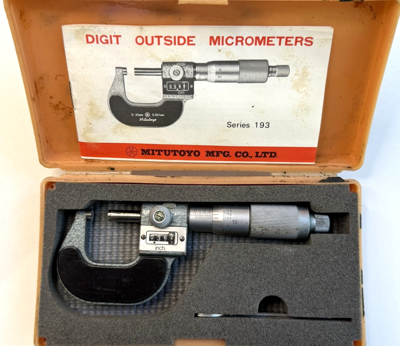 Mitutoyo 193 Series Digital Scrolling Outside Micrometer Mitutoyo 193 Series Digital Scrolling Outside Micrometer