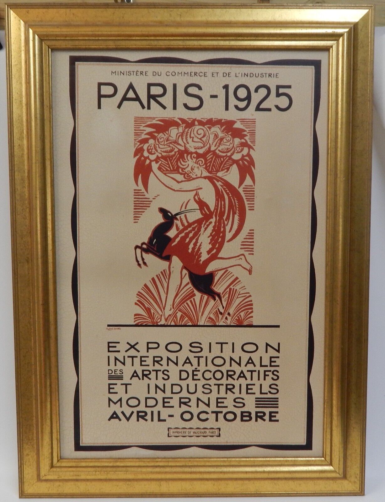 Paris 1925 Modern Decorative and Industrial Arts Expo Large Framed Canvas Art