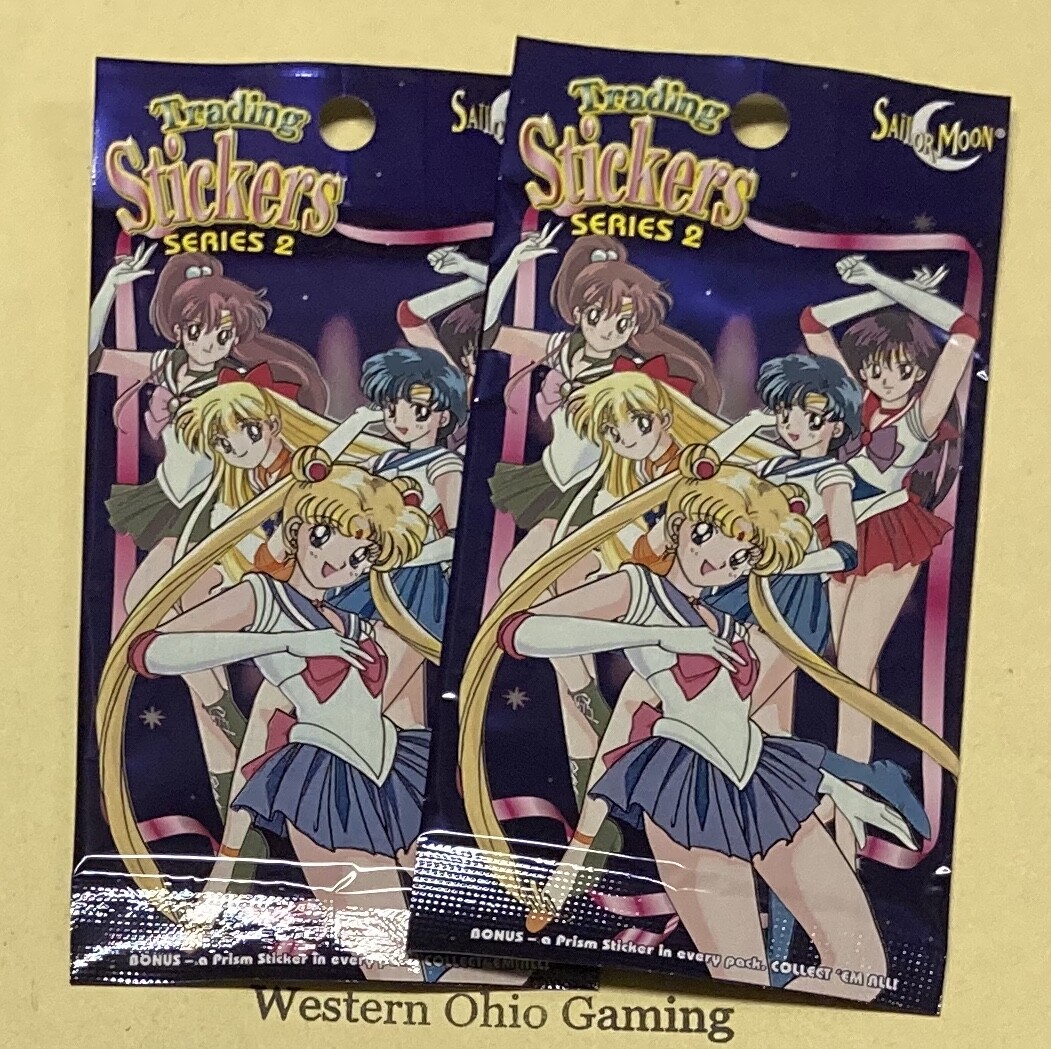 Sailor Moon 2 x Series 2 Trading Stickers Pack NEW Sticker Packs