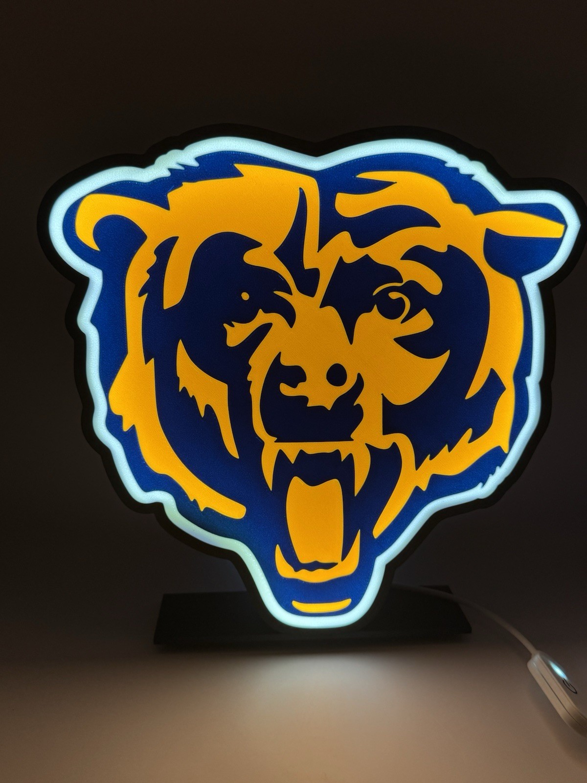 Chicago Bears  -  Light Up LED Sign with USB Plug