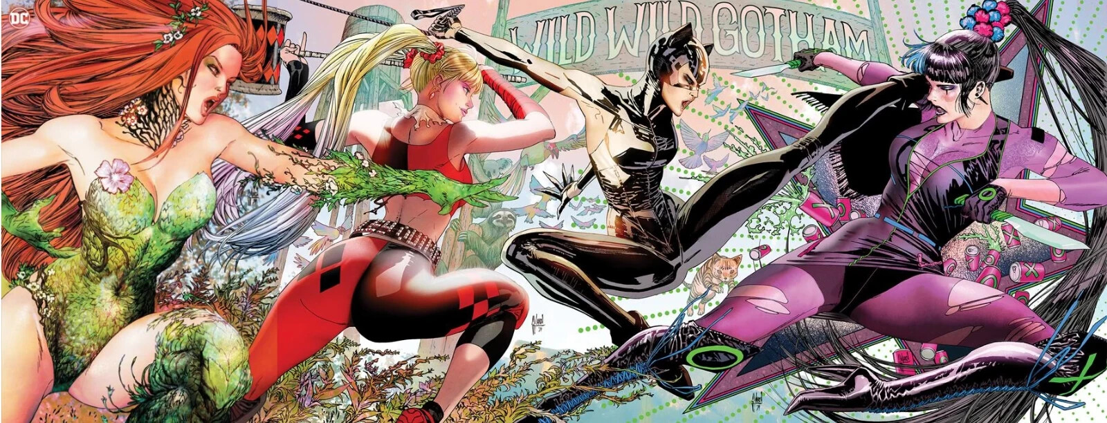 GOTHAM CITY SIRENS #1,2,3,4 (GUILLEM MARCH CONNECTING VARIANT SET) ~ DC Comics