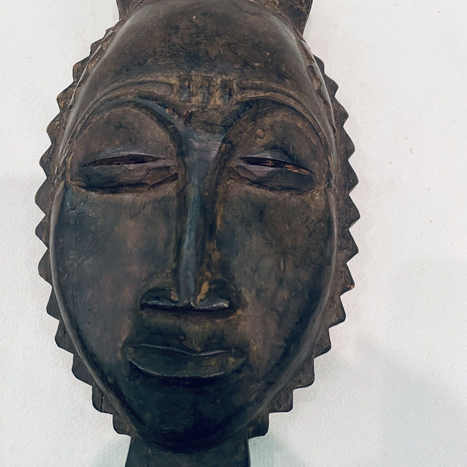 Vintage/ Antique Hand carved Authentic African Baule Ethnic Tribal Mask