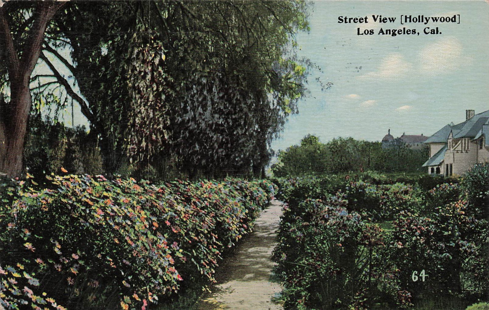 Hollywood Los Angeles California Denver Avenue Ave c1912 Vtg Postcard I70