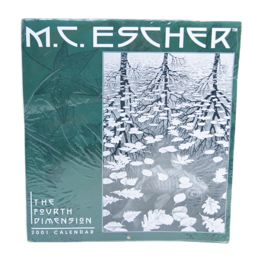M.C. Escher Wall Calendar - The Fourth Dimension 2001 SEALED - Reusable in 2029