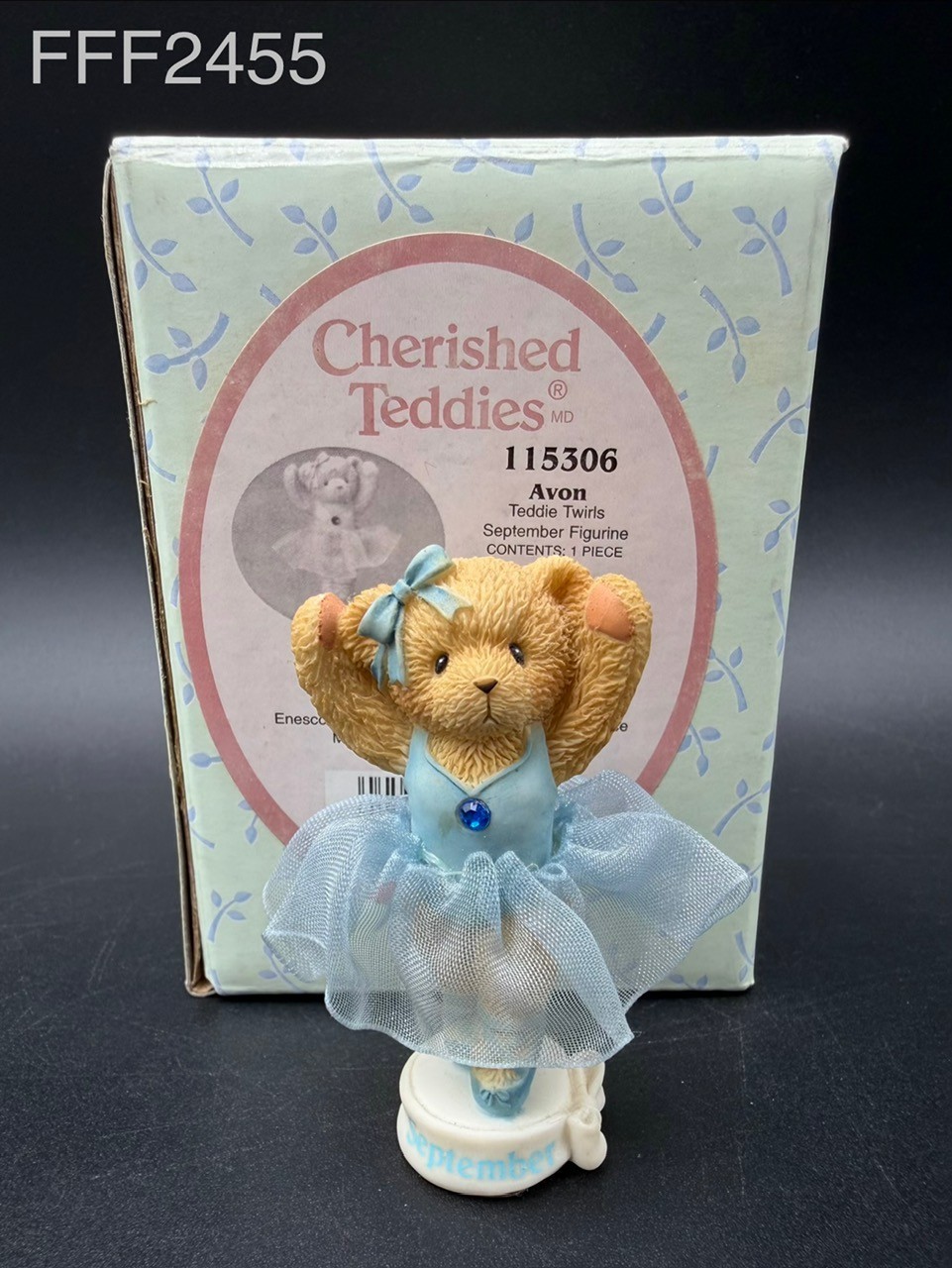 2004 Enesco Cherished Teddies, Teddie Twirls-September, Avon Exclusive #115306