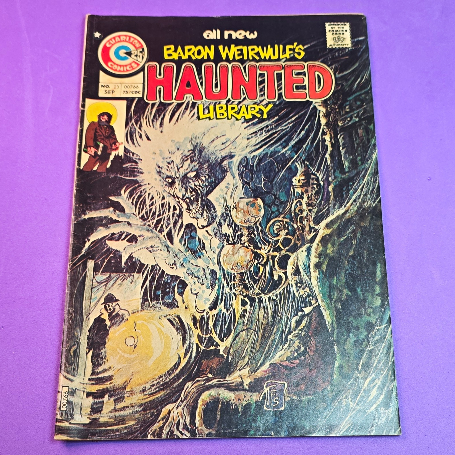 Baron Weirwulf's Haunted Library #23 Charlton Sep 1973 Frank DeFelice Horror