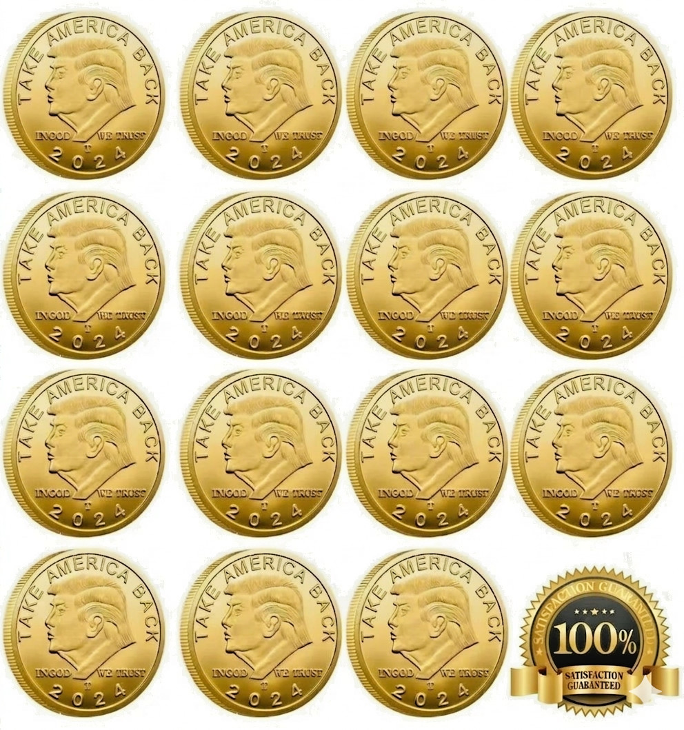 15 x 2024 President Donald Trump Commemorative Coin Take America Back Metal Coin