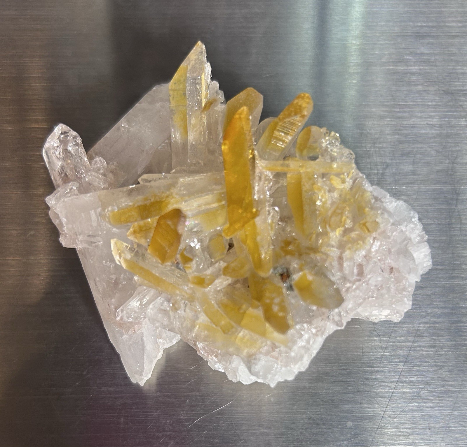 144g QUARTZ HALLOYSITE MANGO COLOMBIA NATURAL CRYSTAL Cluster MINERAL SPECIMEN
