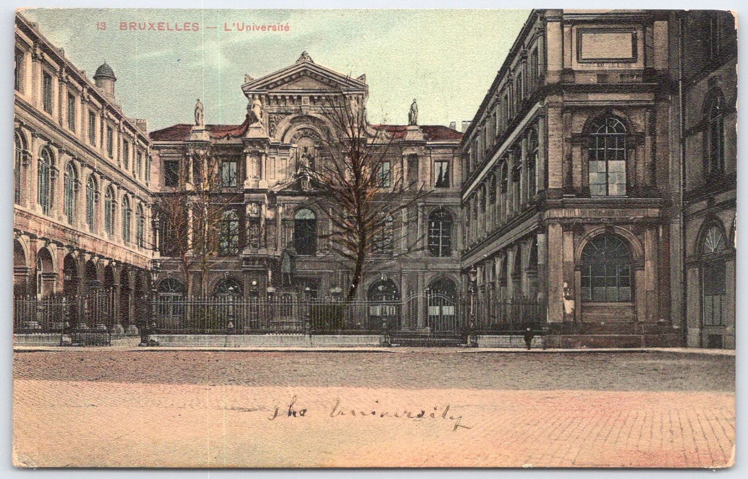 Vintage 1910 Bruxelles L'Université Postcard Belgium Historic Landmark Vintage 1910 Bruxelles L'Université Postcard Belgium Historic Landmark