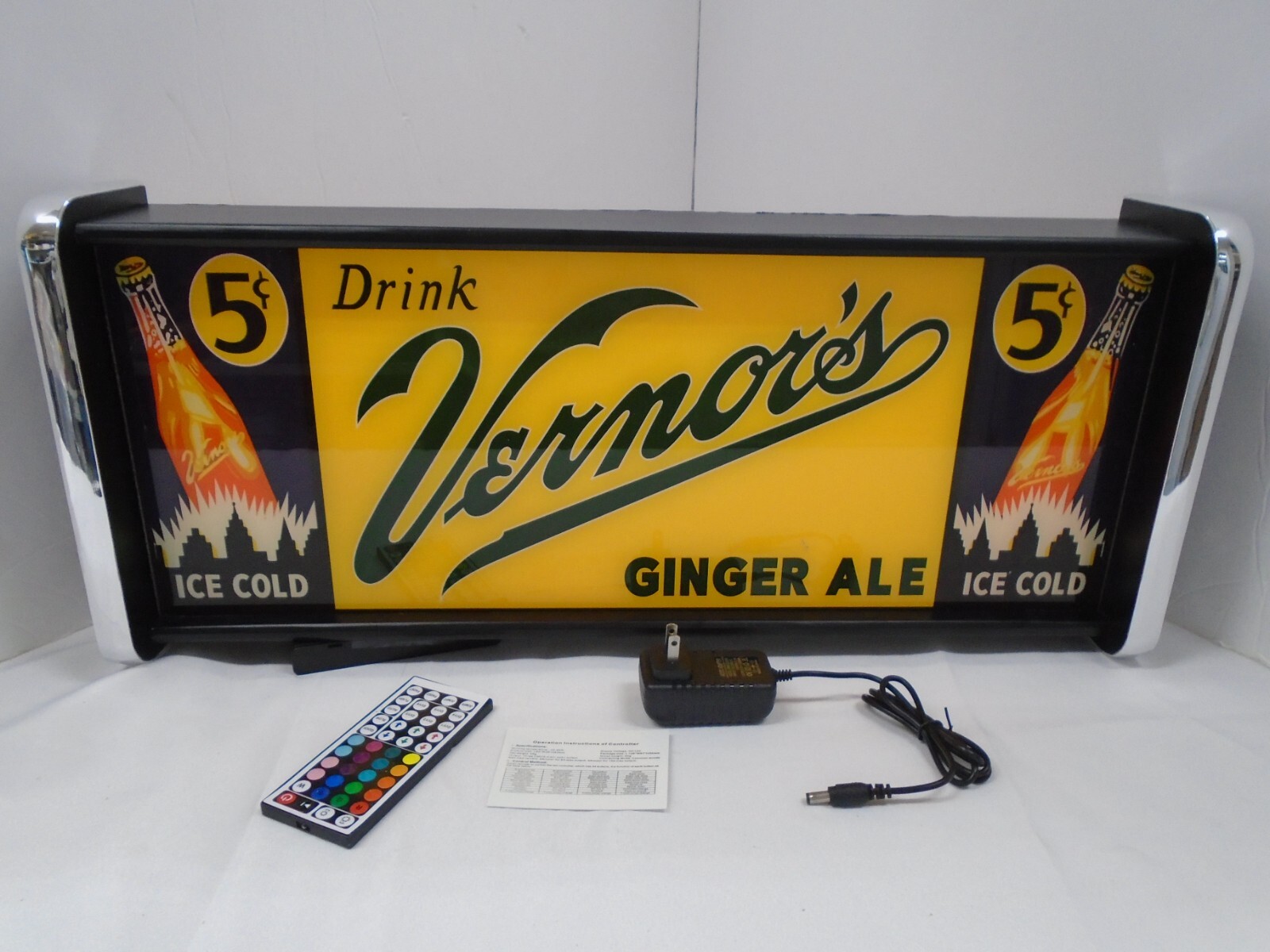 Vernor\'s Ginger Ale LED Display lighted sign lightbox Wall hanging Light Vernor\'s Ginger Ale LED Display lighted sign lightbox Wall hanging Light