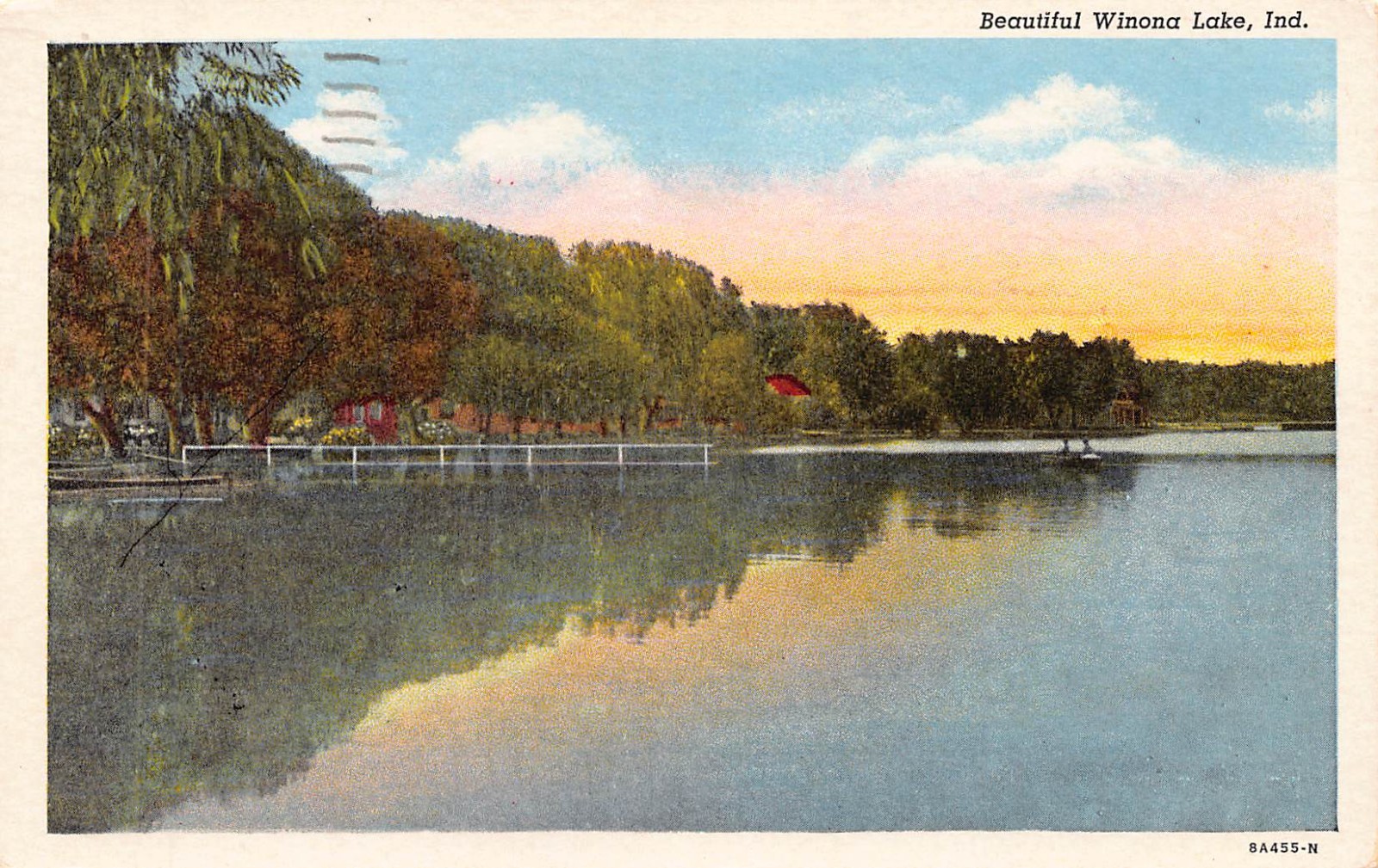 Indiana Postcards       Beautiful Winona Lake Indiana