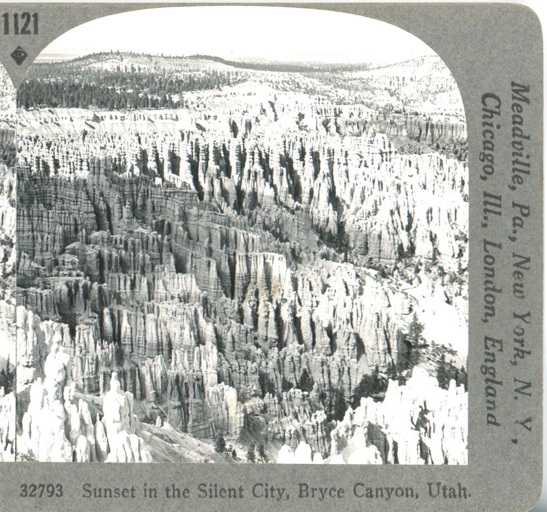 UTAH, Bryce Canyon, Sunset In The Silent City--#1121 Keystone from 600/1200 Set