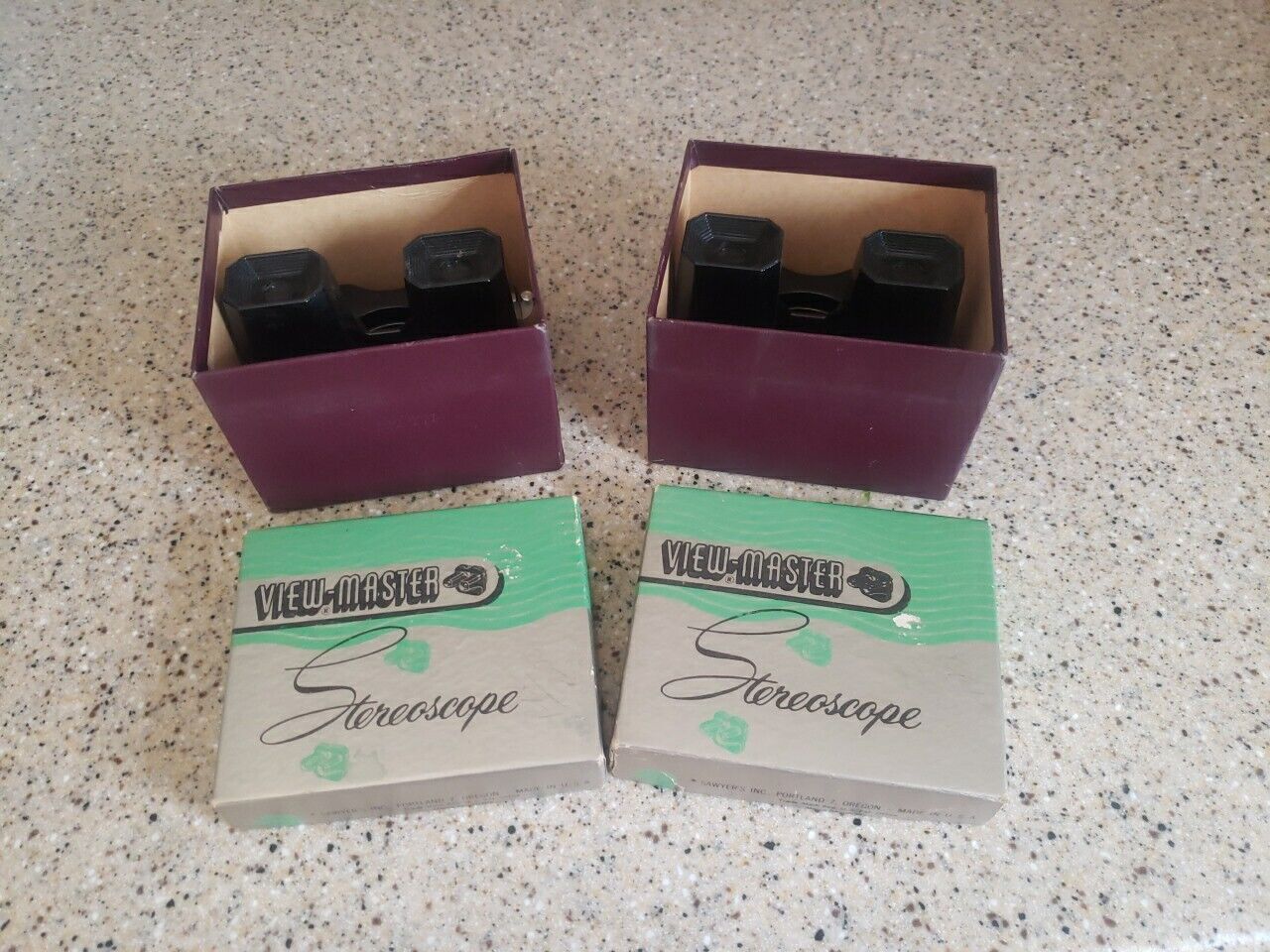 Viewmasters Vintage 1950\'s View Masters Sawyer\'s  Stereoscope with Box -LOT OF 2