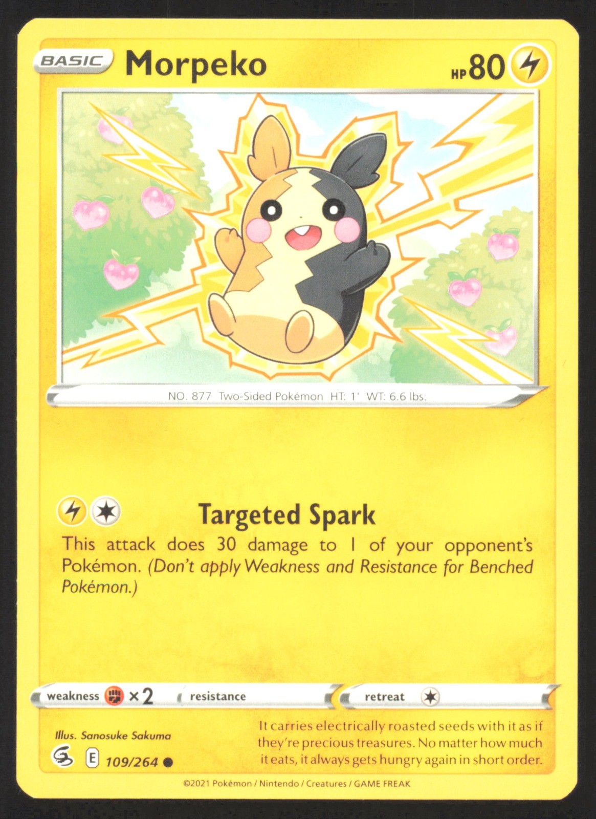 Morpeko (109) Common SWSH08: Fusion Strike 109/264 NM sanosuke sakuma