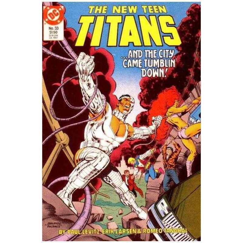 New Teen Titans (1984 series) #33 in Near Mint minus condition. DC comics [t]