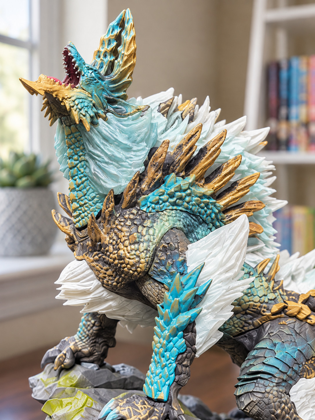 Monster Hunter Zinogre Figure 25cm 9.8in Wyvern Dragon Statue Collectible Gift