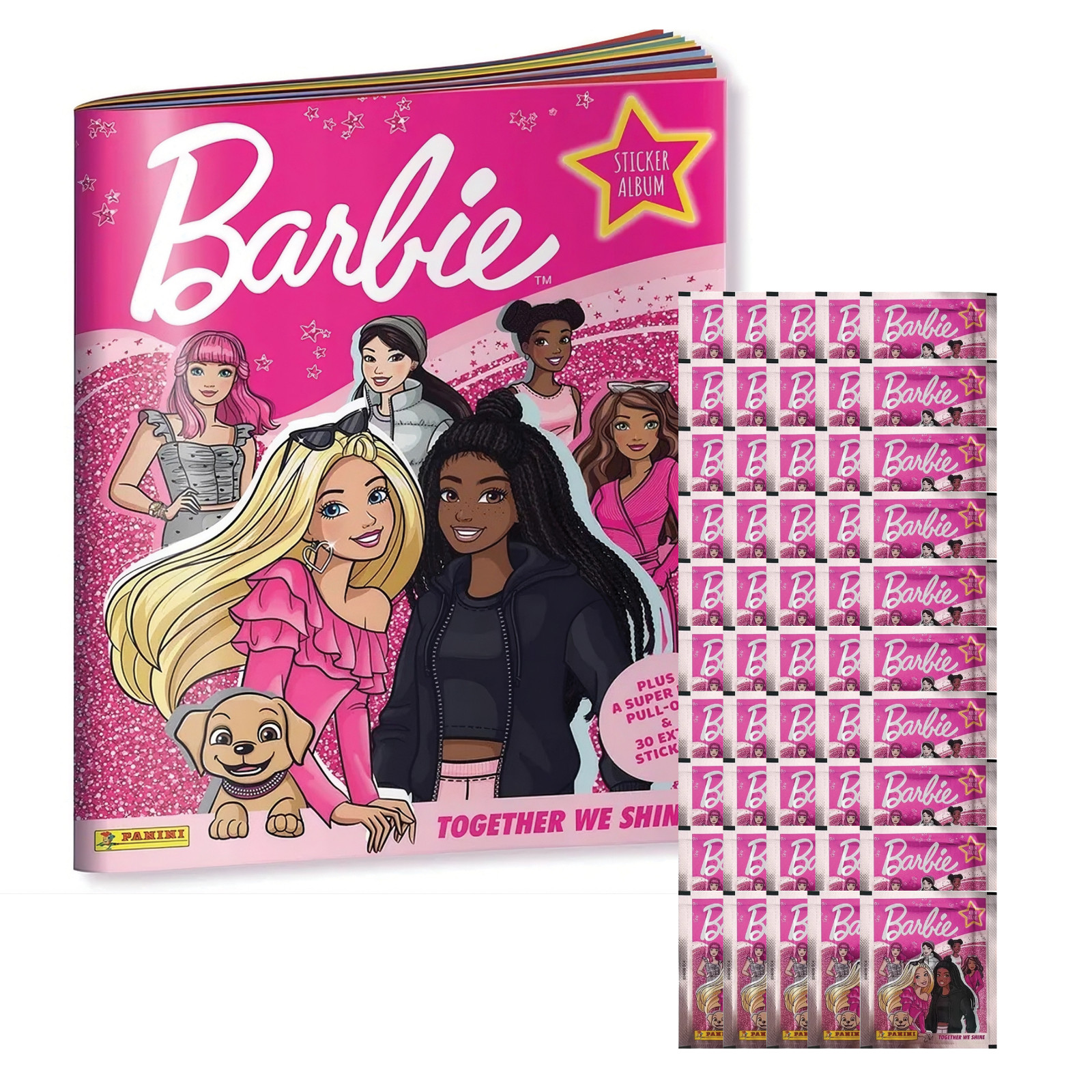 Barbie Panini 2023 Collection Sticker Album + 50 Pack COMBO