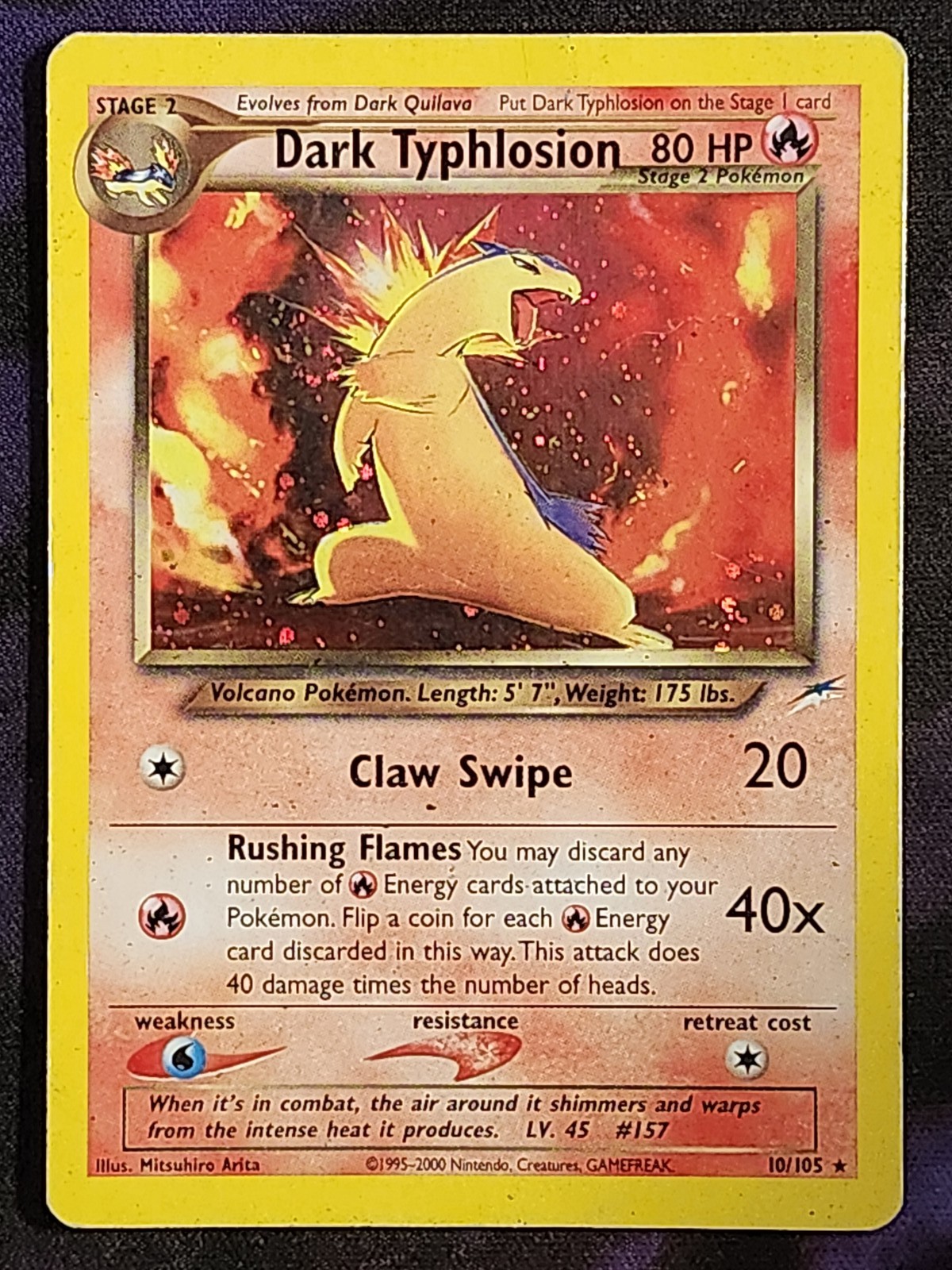 Pokemon Dark Typhlosion 10/105 (HP) Neo Destiny ND