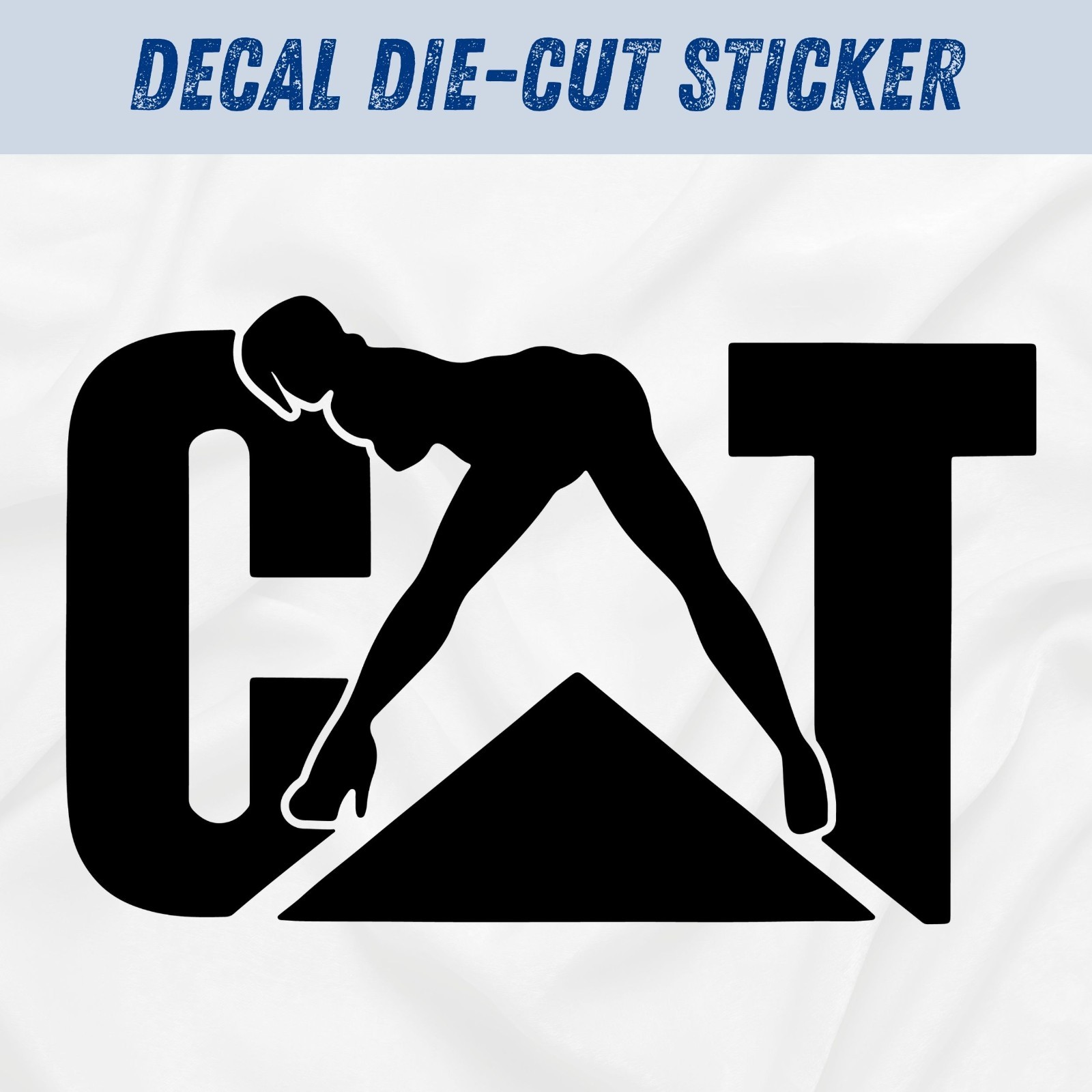 CAT Caterpillar Construction Equipment Funny Humour Hard Hat Premium Vinyl Decal