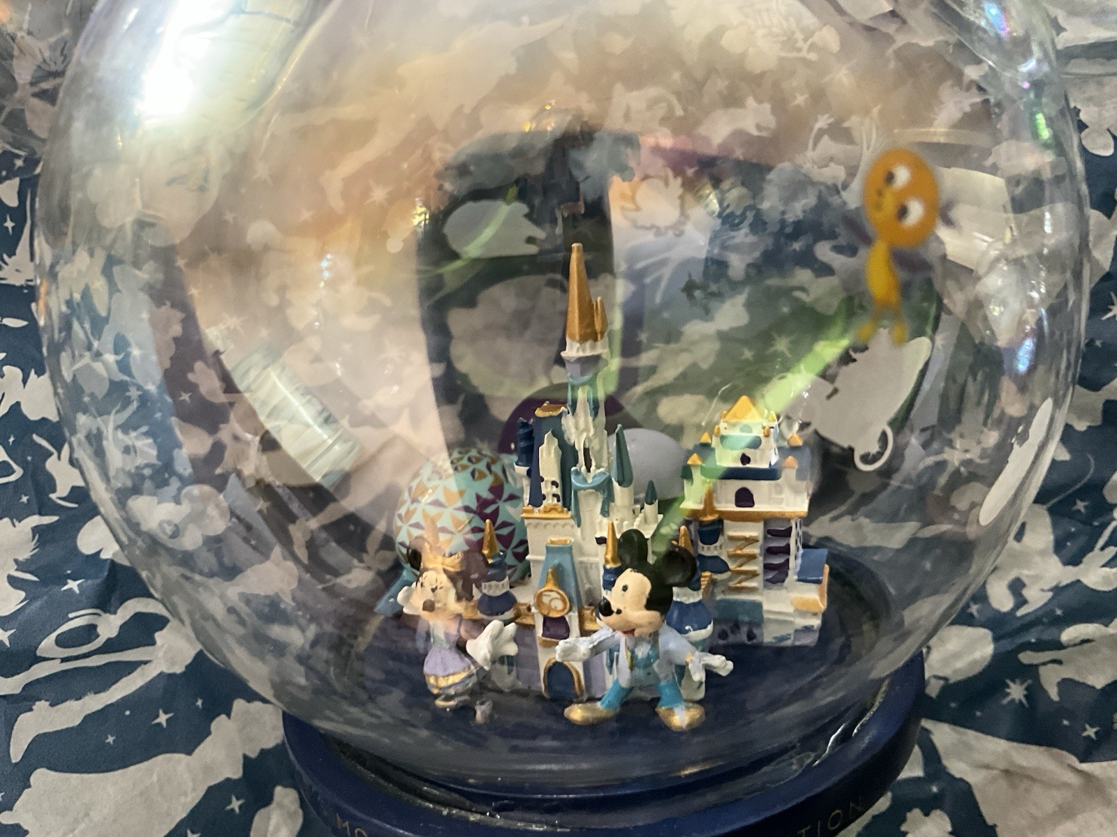 Disney Parks  Walt Disney World Icon +original 1971  GLASS GLOBE RARE 50thx2
