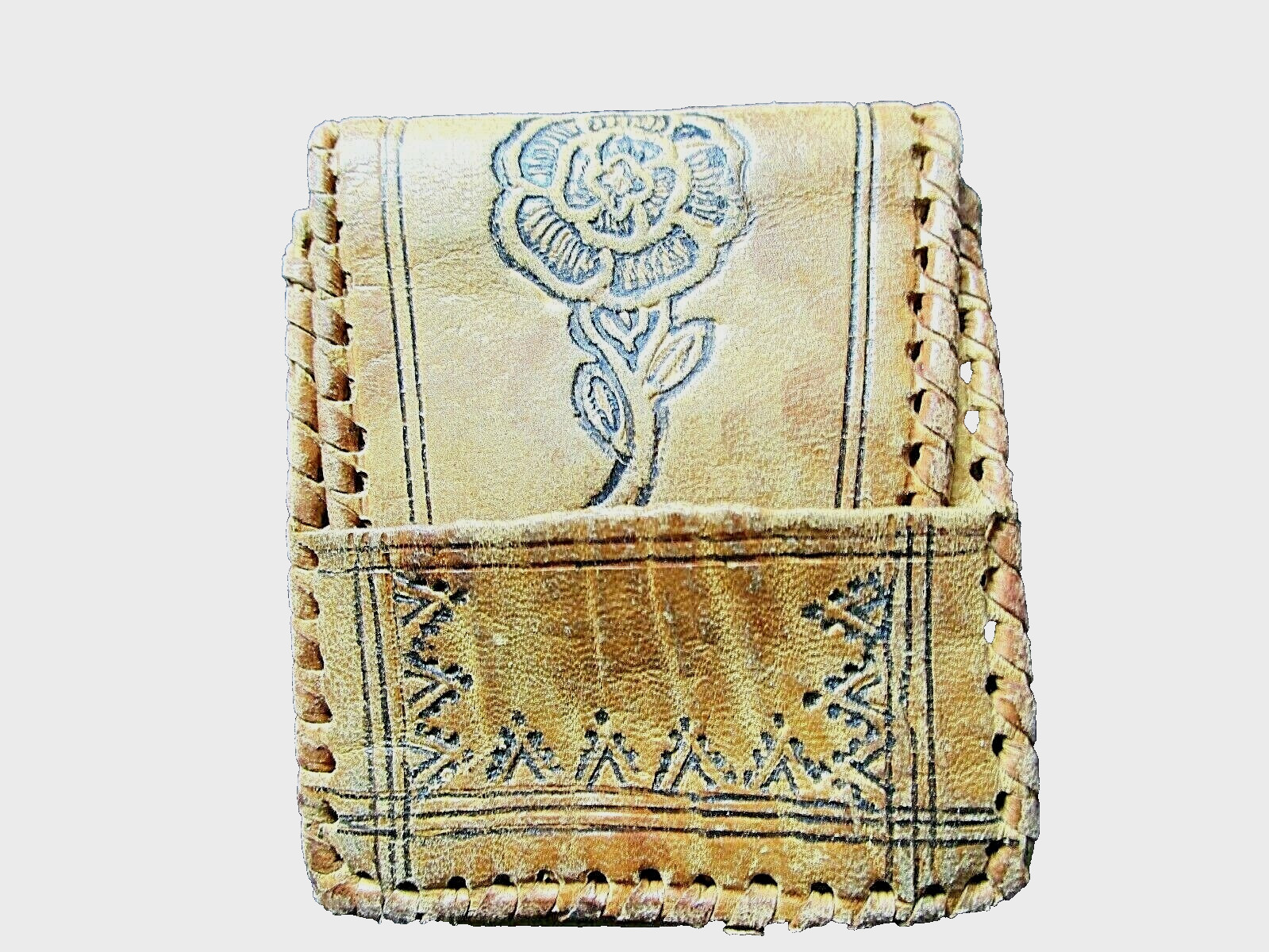 RARE 1944 Handmade Ultra Soft Leather Pouch Stamped \ RARE 1944 Handmade Ultra Soft Leather Pouch Stamped \