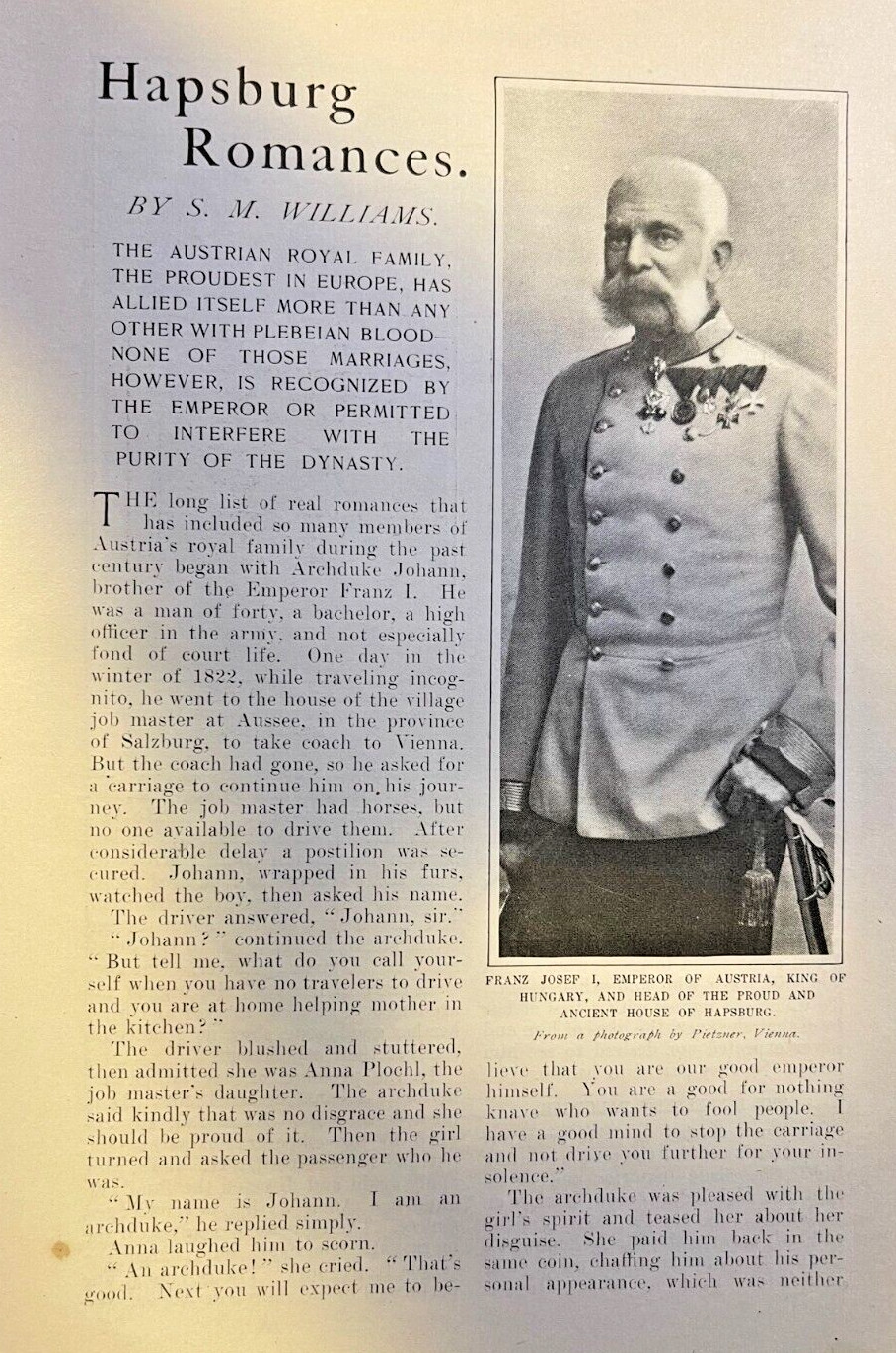 1902 Hapsburg's Austrian Royal Family Franz Josef Franz Ferdinand illustrated