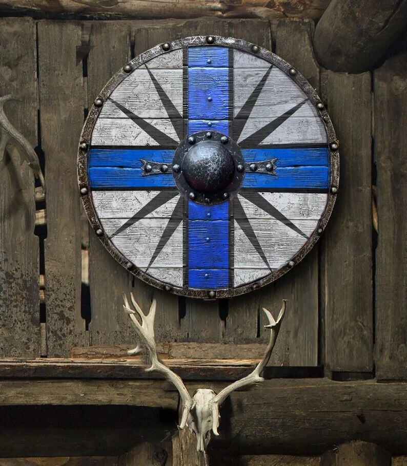 Viking\'s Valhalla King Canute of Denmark Authentic Battleworn Viking Shield gift