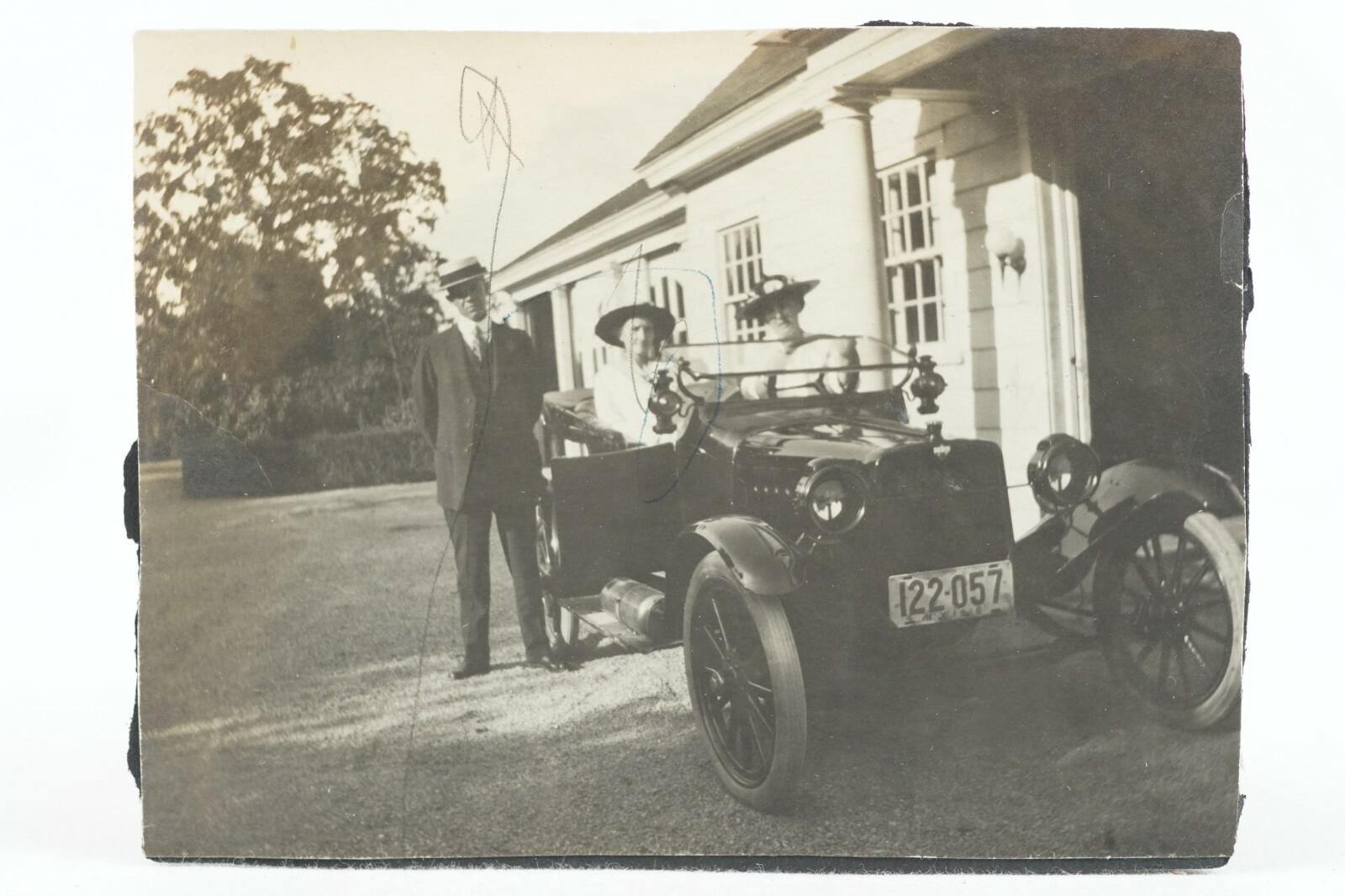 Saxon Automobile 1916 Photo Wealthy NY Upstate Women, New York State Mansion