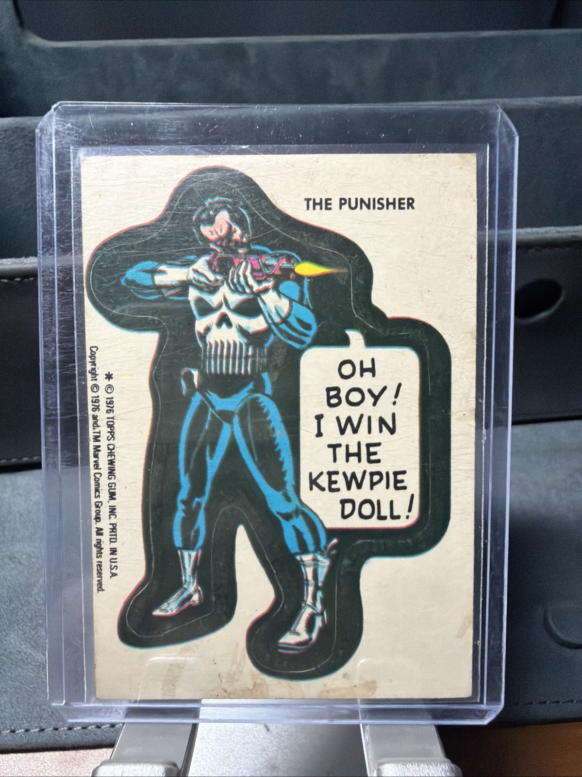 Vintage 1976 Marvel Super Heroes Stickers Sticker #18 Punisher