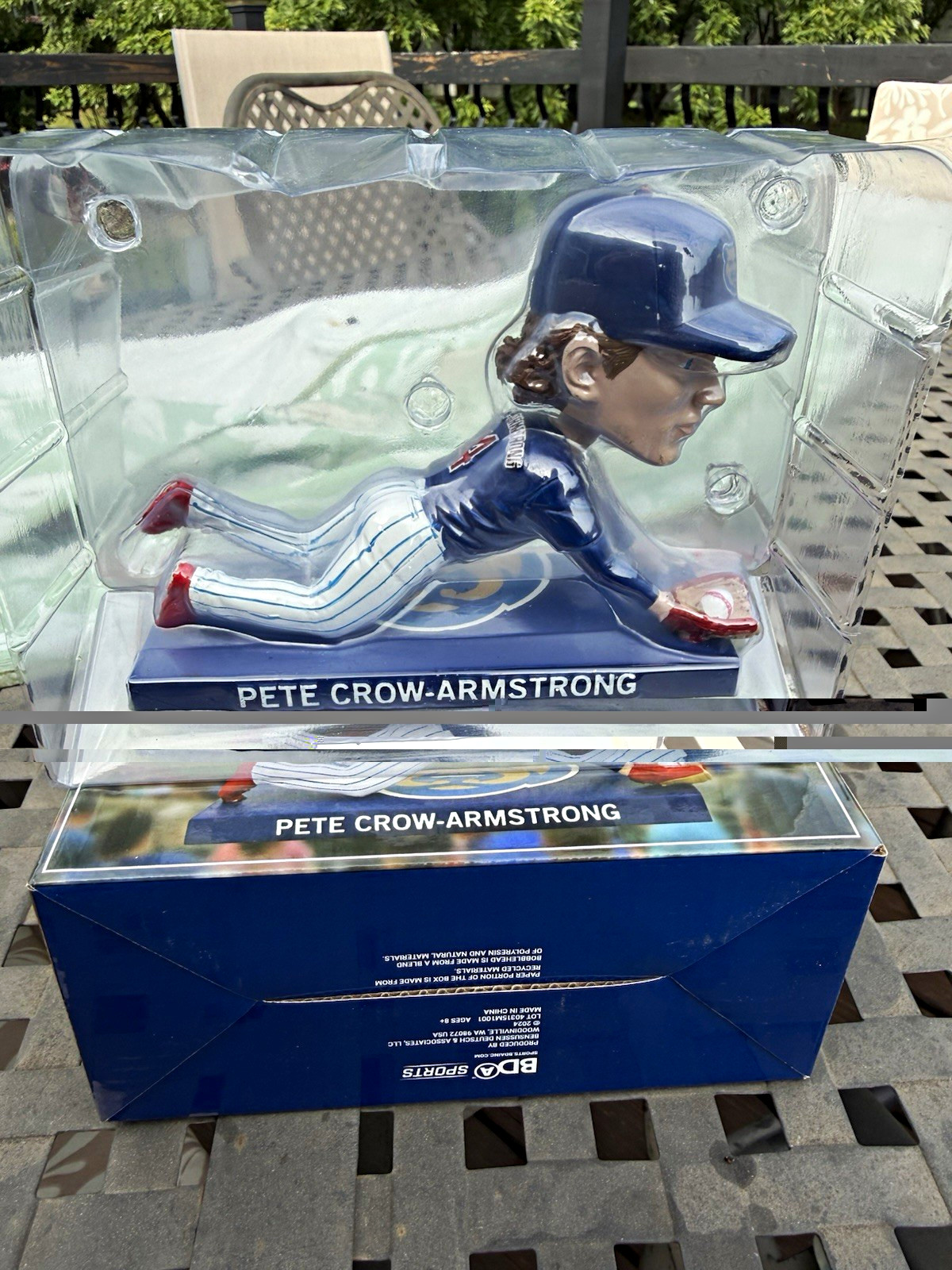BDA Sports Pete Crow-Armstrong Chicago Cubs MLB Baseball Bobblehead Boxed NIB