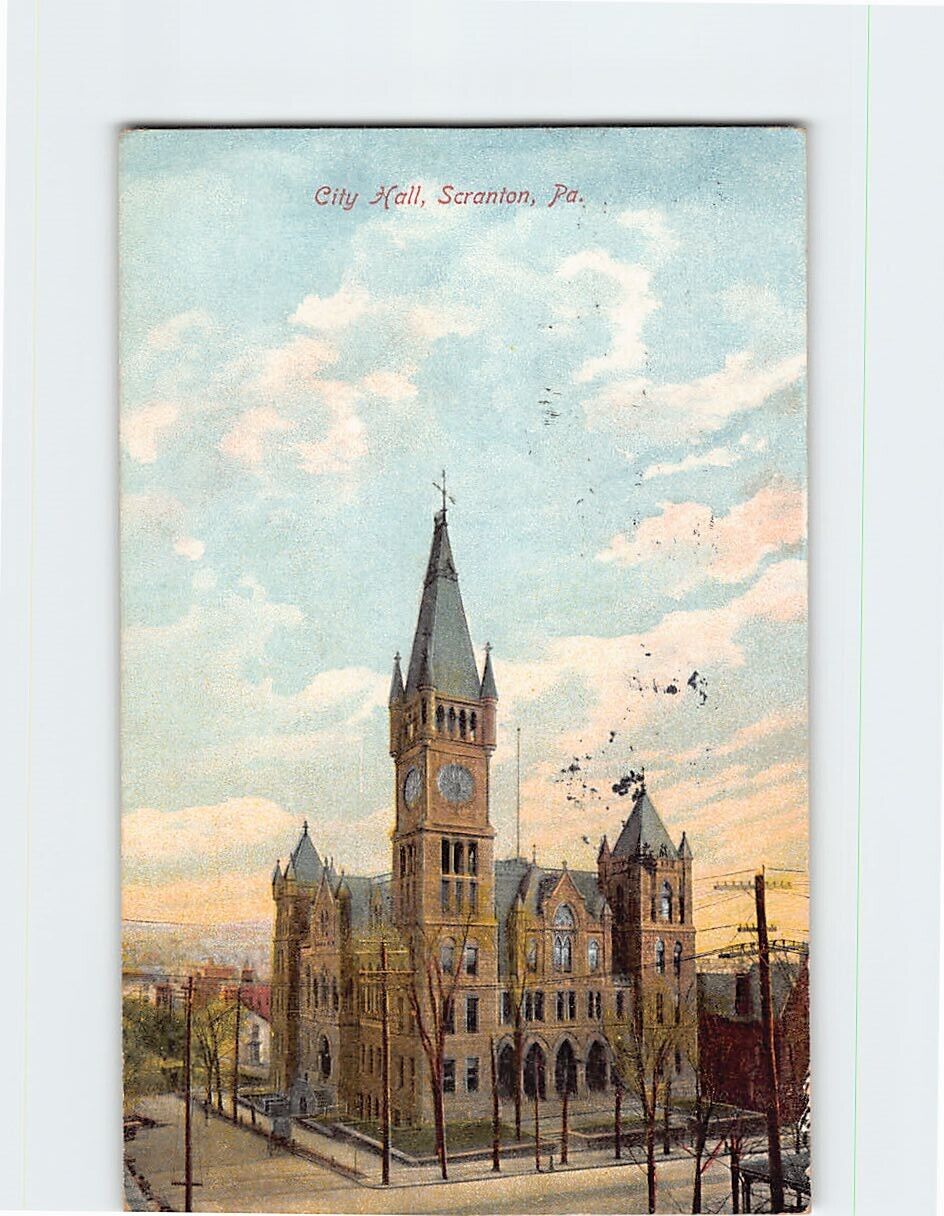 Postcard City Hall Scranton Pennsylvania USA