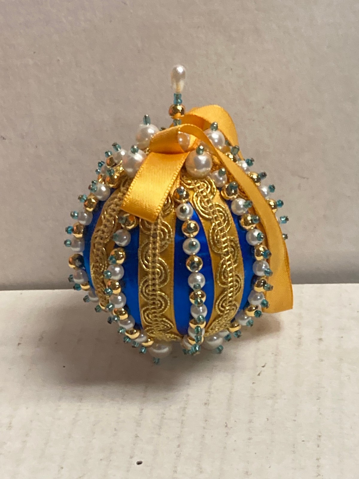 Beaded Satin Sequin Push Pin Ornament #2 Beaded Satin Sequin Push Pin Ornament #2