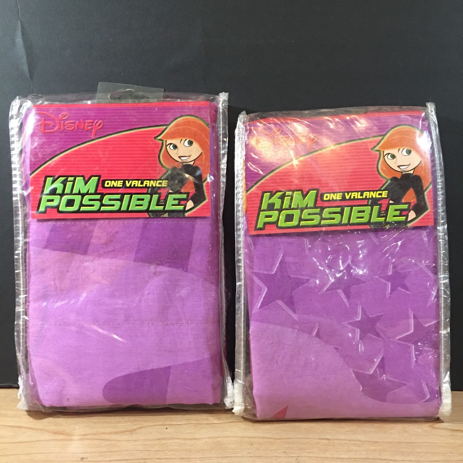 Rare Vintage Kim Possible Valance - Lot of 2 - Disney Bedroom Decor