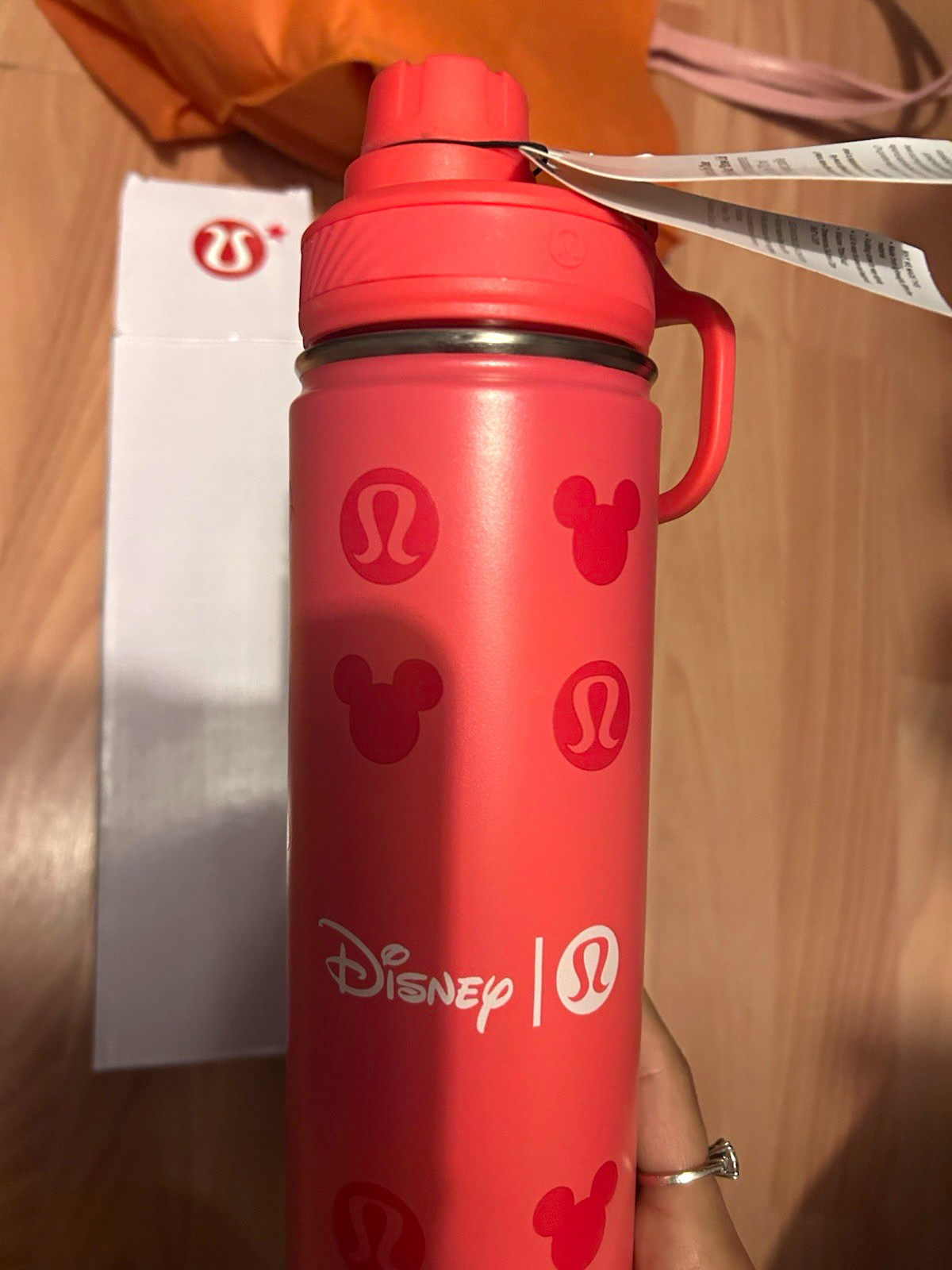 lululemon x Disney Mickey Mouse Back to Life Sport Bottle 24oz Straw Lid Pink