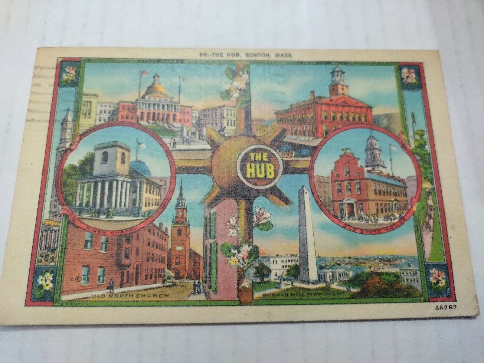 Vintage Postcard 1941 The Hub Boston, Massachusetts Landmarks 
