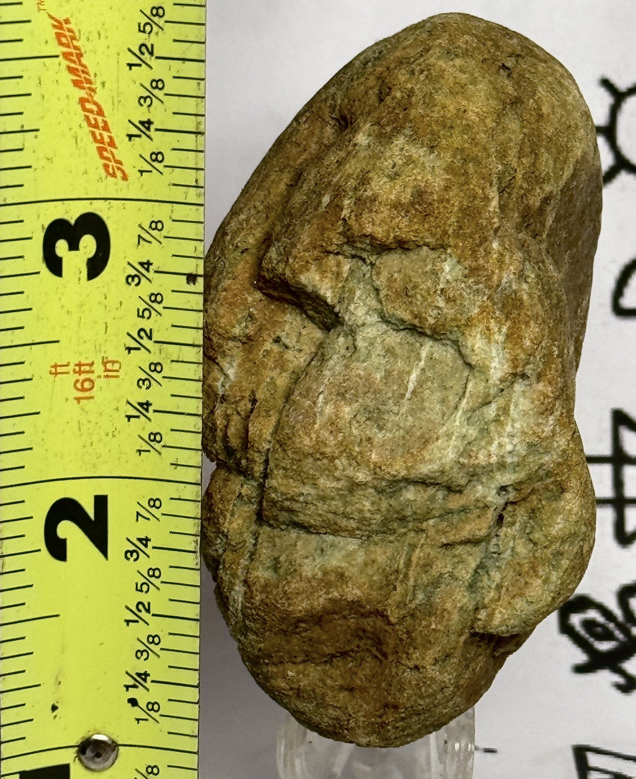 Pre Historic Man Made Authentic Carved Ancient  Stone Effigy/ Figure,  3.9 oz 